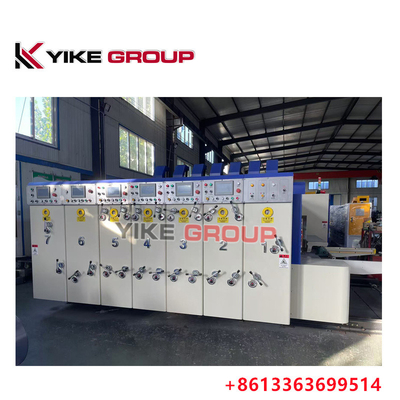 Designgeschwindigkeit 150pcs/MinYK-1425 Automatisches Flexo-Druck-Druck-Schneiden mit Schlittenmesser-Maschine