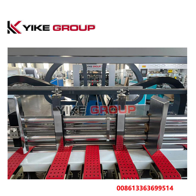 Warm verkaufte YIKE GROUP 1400x2800mm Wellkarton-Box Auto-Folder Gluer-Maschine
