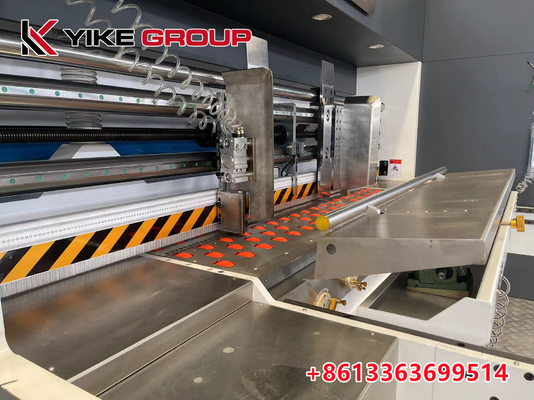 Designgeschwindigkeit 150pcs/MinYK-1425 Automatisches Flexo-Druck-Druck-Schneiden mit Schlittenmesser-Maschine